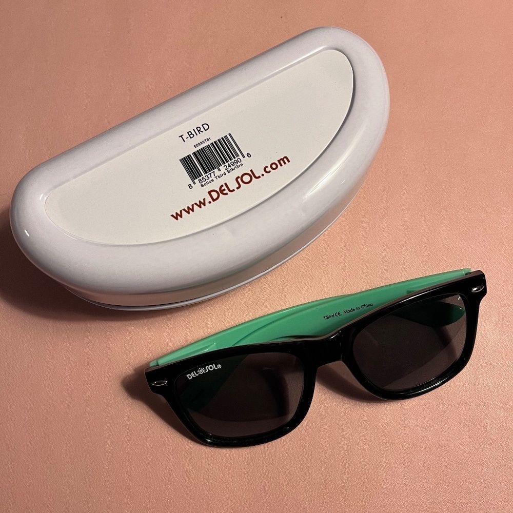 Del Sol Color Changing Sunglasses T-Bird With Original Can Box